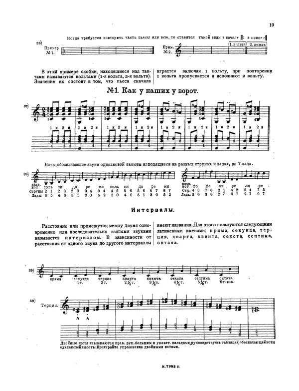 КулЛиб. В.  Успенский (Гитарист) - Самоучитель для гитары (семиструнной) по нотной и цифровой системам. Страница № 20