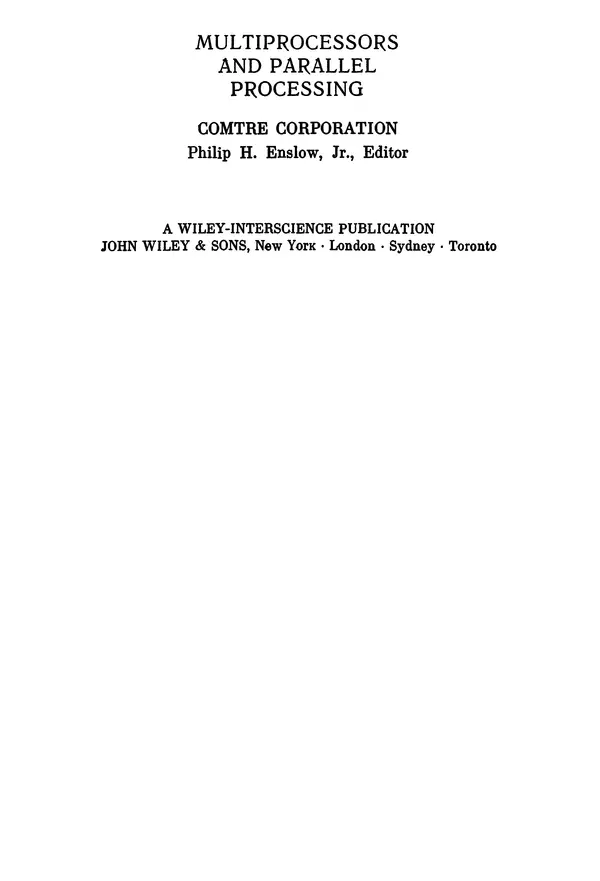 КулЛиб. Ф. Г. Энслоу - Мультипроцессорные системы и параллельные вычисления. Страница № 2