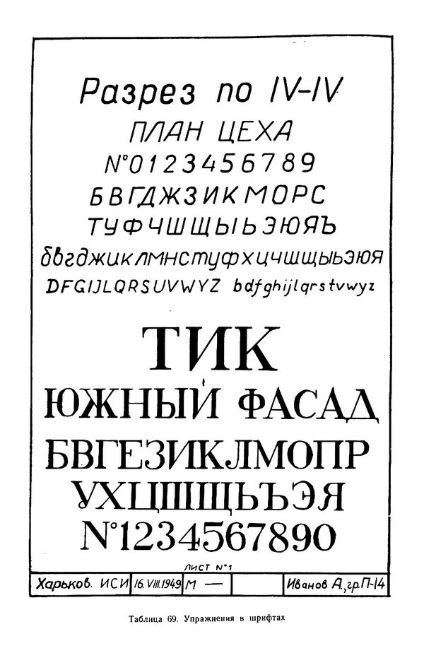 КулЛиб. Т. И. Куцын - Начертание шрифтов. Пособие для архитекторов и инженеров (неполное). Страница № 113