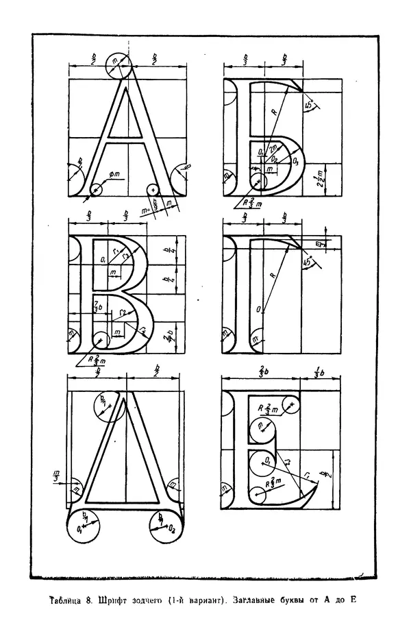 КулЛиб. Т. И. Куцын - Начертание шрифтов. Пособие для архитекторов и инженеров (неполное). Страница № 52