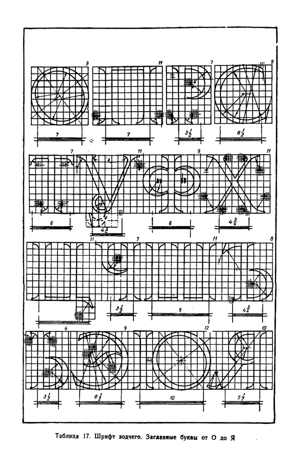 КулЛиб. Т. И. Куцын - Начертание шрифтов. Пособие для архитекторов и инженеров (неполное). Страница № 61