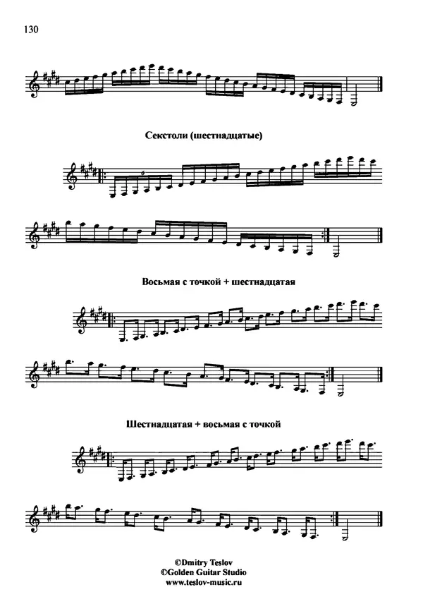 КулЛиб. Дмитрий  Теслов (Гитарист) - Гаммы для гитары. Страница № 130