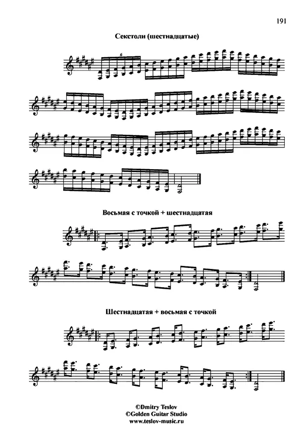 КулЛиб. Дмитрий  Теслов (Гитарист) - Гаммы для гитары. Страница № 191