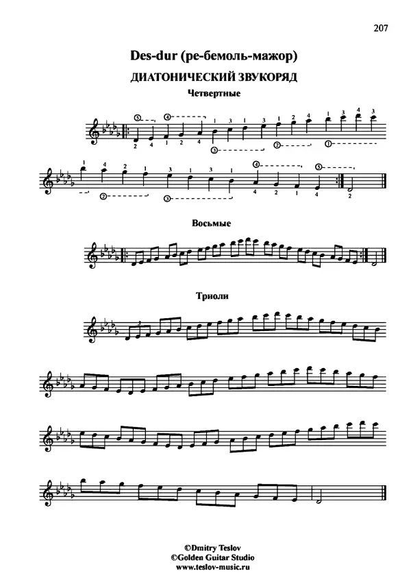 КулЛиб. Дмитрий  Теслов (Гитарист) - Гаммы для гитары. Страница № 207