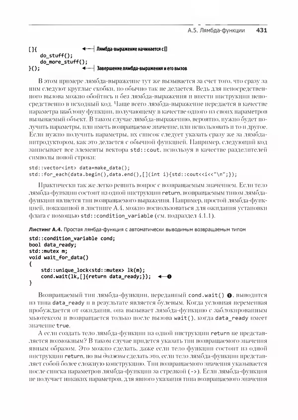 КулЛиб. Энтони  Уильямс - C++. Практика многопоточного программирования. Страница № 431